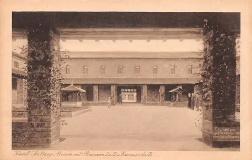 Homburg v.d.H. Kastell Saalburg Atrium mit Brunnen ngl 194.579