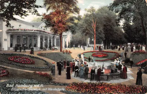 Homburg v.d.H. Elisabethenbrunnen mit Wandelhalle gl1910 194.598