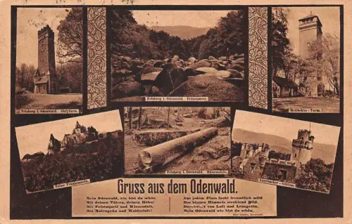 Odenwald Mehrbildkarte gl1921 194.625