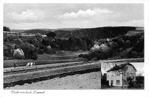 Pfaffenweiler Gasthaus zur Linde Panorama gl1958 194.632
