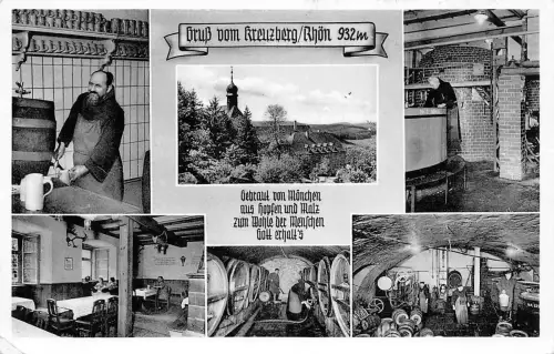 Gersfeld Kloster Kreuzberg Mehrbildkarte gl1955 194.713