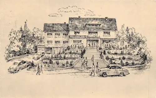 Bad Hersfeld Kurhotel Neuseeland Künstlerkarte sign. gl1960 194.788