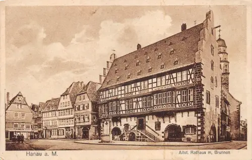 Hanau Rathaus mit Brunnen ngl 194.842