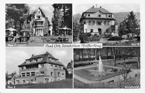 Bad Orb Mehrbildkarte Sanatorium Pfeiffer Krug ngl 195.030