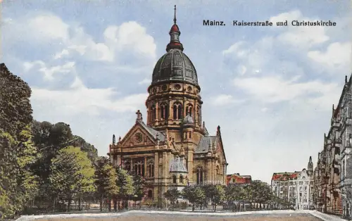Mainz Kaiserstraße und Christuskirche ngl 195.105