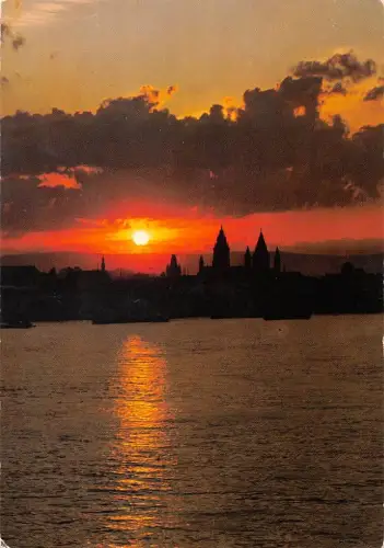 Mainz Sonnenuntergang am Rheinufer gl1976 195.129