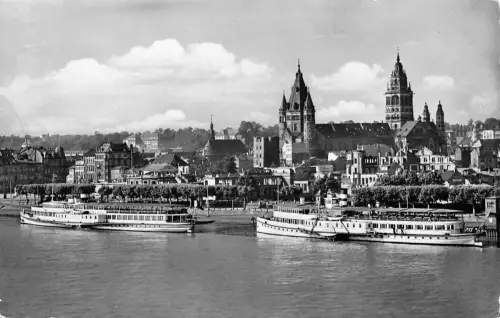 Mainz Rheinpartie mit Dom gl1958 195.131