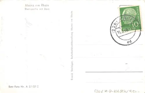 Mainz Rheinpartie mit Dom gl1958 195.131