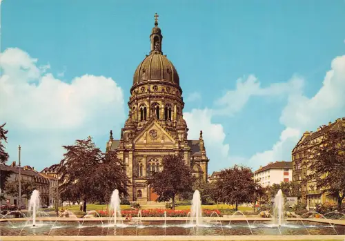 Mainz Kaiserstraße mit Christuskirche ngl 195.141