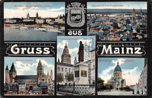 Mainz Mehrbildkarte feldpgl1918 195.172