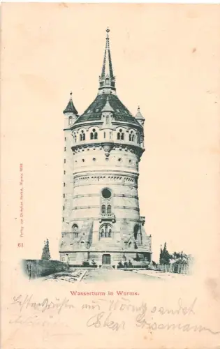 Worms Wasserturm gl1898 195.221