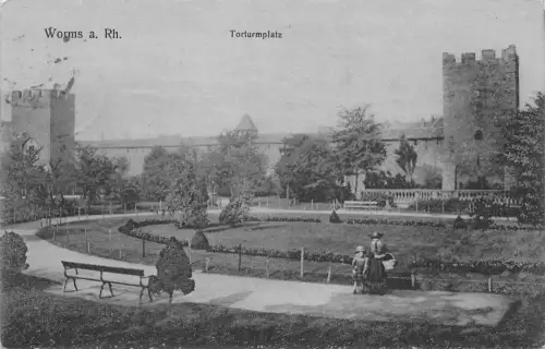 Worms a.Rh. Torturmplatz feldpgl1917 195.238