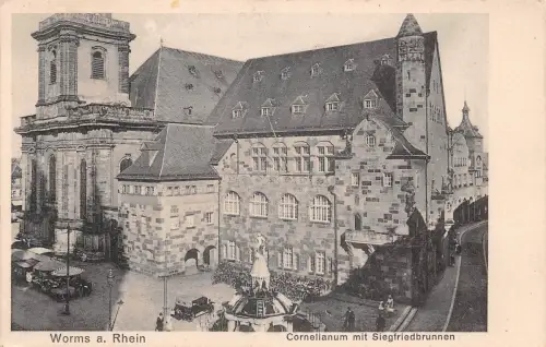 Worms a.Rh. Cornelianum mit Siegfriedsbrunnen ngl 195.228
