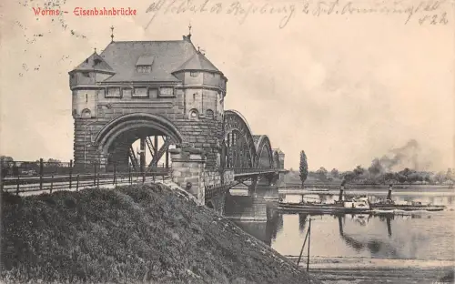 Worms a.Rh. Eisenbahnbrücke feldpgl1915 195.256