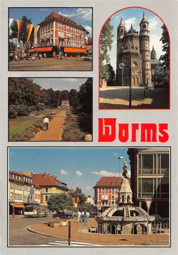 Worms a.Rh. Mehrbildkarte ngl 195.311