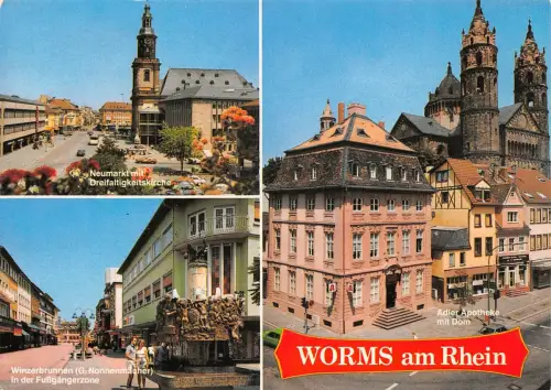Worms a.Rh. Mehrbildkarte ngl 195.313
