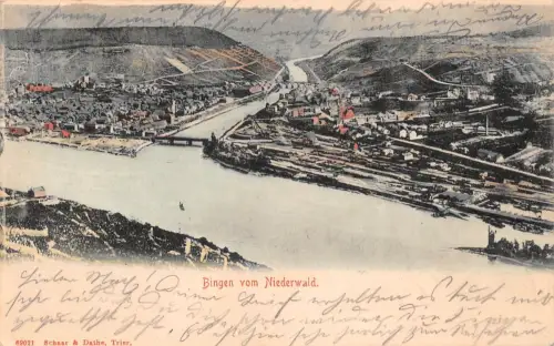 Bingen vom Niederwald gl1904 195.346
