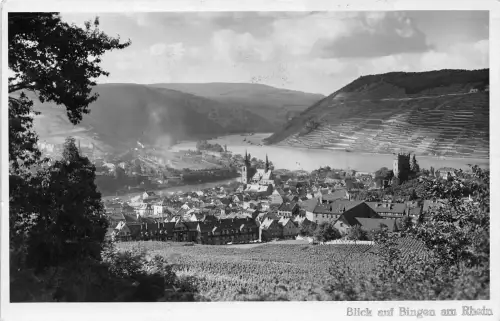 Bingen am Rhein Blick auf Bingen Fotokarte gl1938 195.356