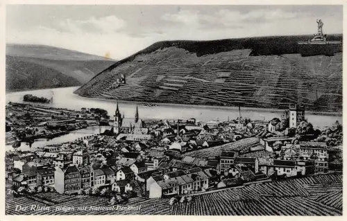 Bingen am Rhein mit National-Denkmal ngl 195.376