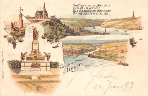 Bingen am Rhein Litho Mehrbildkarte gl1897 195.392