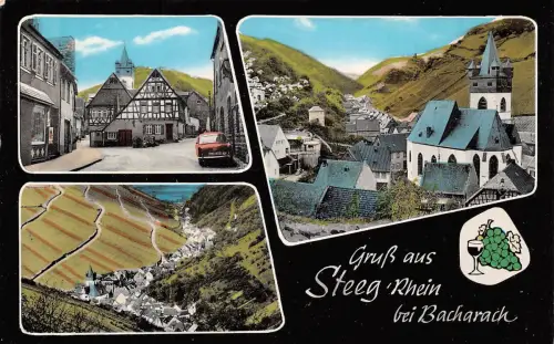 Steeg bei Bacharach am Rhein Mehrbildkarte gl 195.430