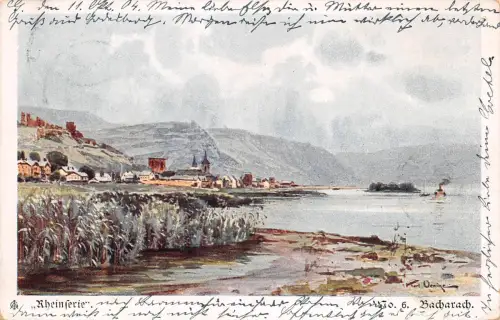 Bacharach am Rhein Panorama gl1904 195.433