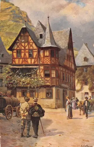Bacharach am Rhein Altes Haus Künstlerkarte sign. gl1930 195.441