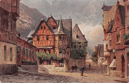 Bacharach am Rhein Altes Haus Künstlerkarte gl1926 195.440
