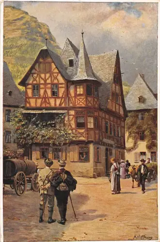 Bacharach am Rhein Altes Haus Künstlerkarte sign. gl1936 195.439