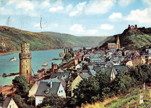 Oberwesel am Rhein Panorama gl1963 195.486
