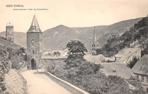 Bacharach am Rhein vom Blüchertal ngl 195.510