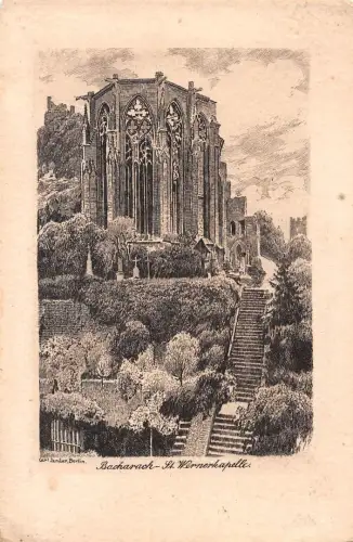 Bacharach am Rhein Wernerkapelle Künstlerkarte ngl 195.521