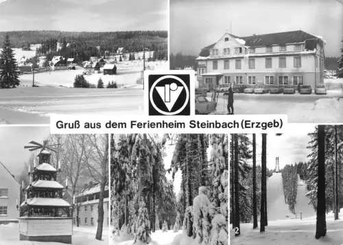 Steinbach (Erzgeb.) Ferienheim Mehrbildkarte gl1984 195.644