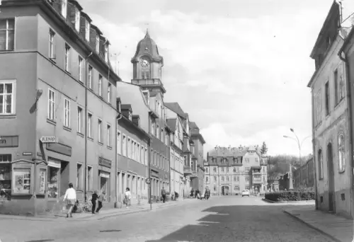 Geyer (Erzgebirge) Blick zum Karl-Marx-Platz gl1981 195.675
