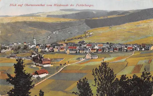 Oberwiesenthal Panorama vom Fichtelberg gl1924 195.693