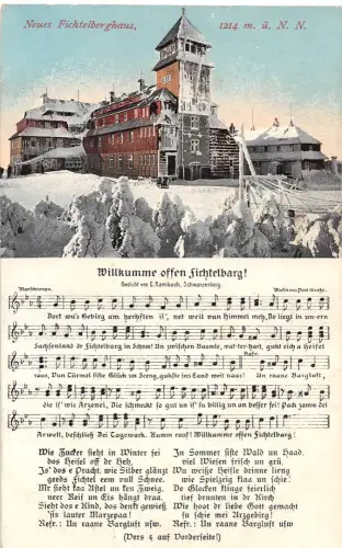 Oberwiesenthal Fichtelberg Neues Fichtelberghaus mit Liedtext ngl 195.759