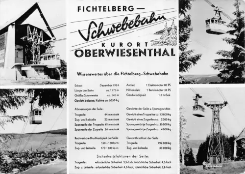 Oberwiesenthal Fichtelberg Schwebebahn Mehrbildkarte gl 195.790