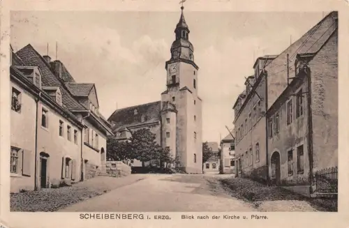 Scheibenberg Blick nach der Kirche feldpgl1916 195.802
