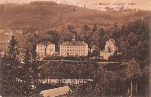 Wiesenbad im Erzgebirge Teilansicht gl1916 195.821