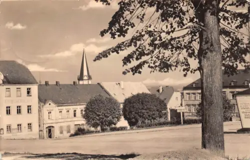 Lengefeld/Erzgeb. Teilansicht des Marktplatzes gl1963 195.946