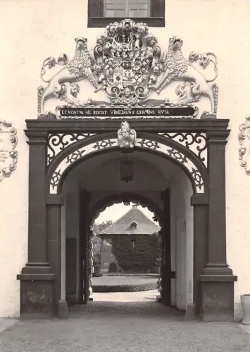 Augustusburg Schloss Südportal mit Wappen ngl 196.064