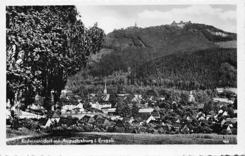 Erdmannsdorf mit Augustusburg im Erzgebirge Panorama ngl 196.078