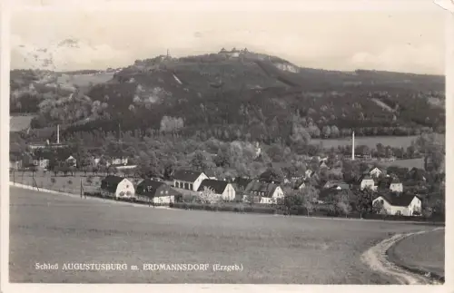 Erdmannsdorf mit Augustusburg im Erzgebirge Panorama gl1930 196.080