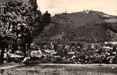 Erdmannsdorf mit Augustusburg im Erzgebirge Panorama gl1964 196.079