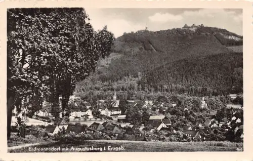 Erdmannsdorf mit Augustusburg im Erzgebirge Panorama gl1955 196.081