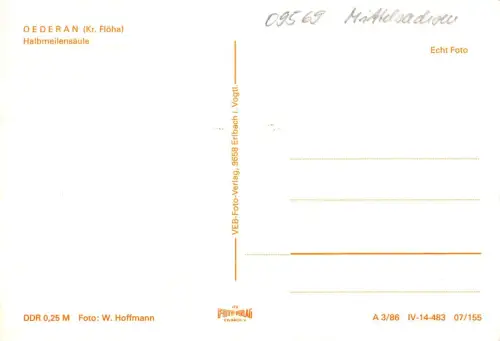 Oederan Halbmeilensäule ngl 196.104
