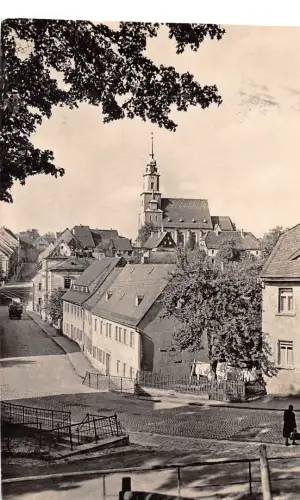 Oederan Ernst-Thälmann-Straße mit Kirche bahnpgl1958 196.105