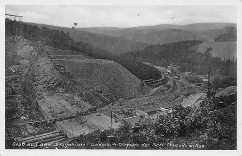 Chemnitz Seidenbach-Talsperre im Bau ngl 196.145