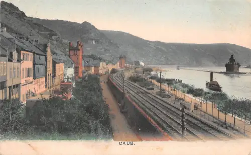 Caub am Rhein Panorama ngl 196.262