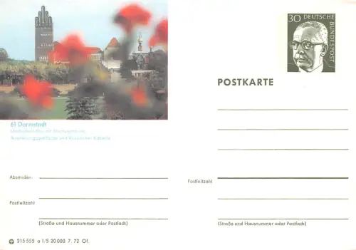 Darmstadt Ganzsache P 109/01 ngl 196.301